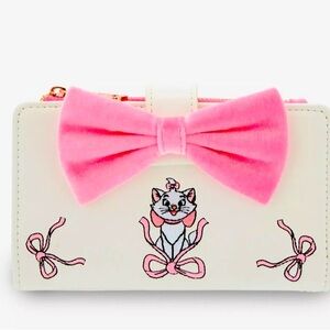 Loungefly Disney The Aristocats Marie Velvet Bow Wallet NWT